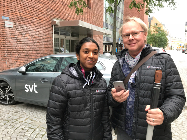 SVT Västmanland på plats vid Stora torget i Västerås.