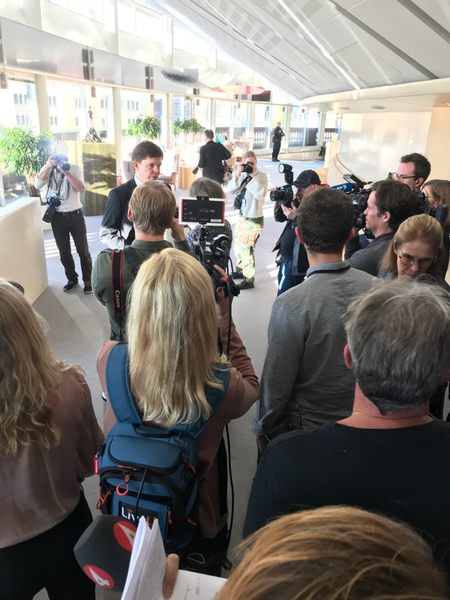 Stort intresse för enskilda intervjuer med talmannen Andreas Norlén.