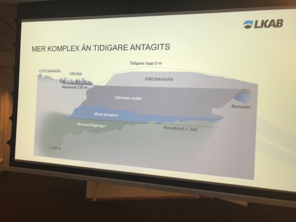 Malmkroppen fortsätter inte nedåt som LKAB har trott.