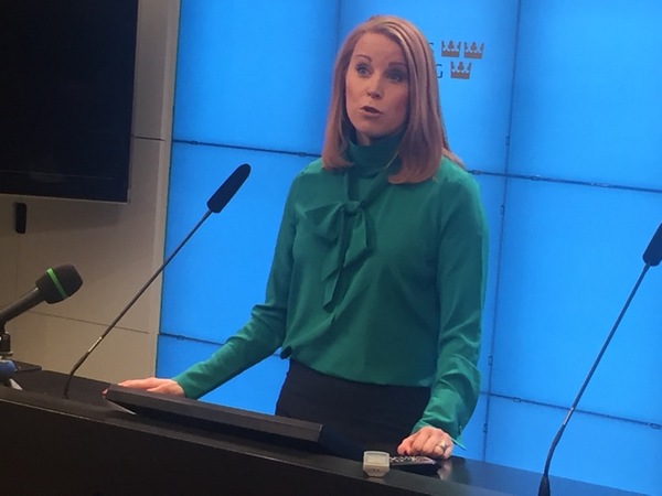 Lööf säger att samtalen med talmannen har fokuserat på sakpolitik.