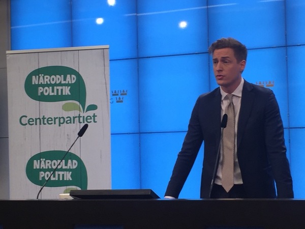 Nu startar Centerpartiets presskonferens.