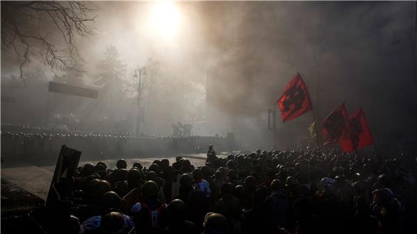 Kiev på onsdagsmorgonen. Foto: TT