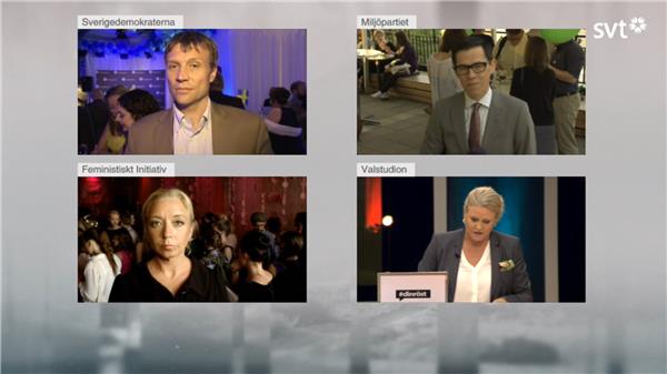 SVT är på plats på partiernas valvakor.