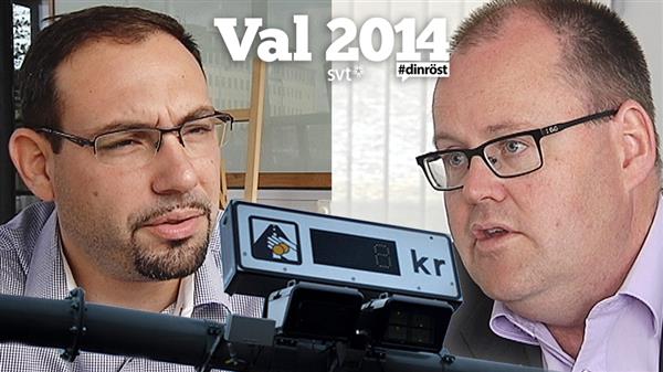 Theo Papionannou (VV) och Johan Nyhus (S) kommer att debattera trängselskatt i fredagens lunchdebatt.